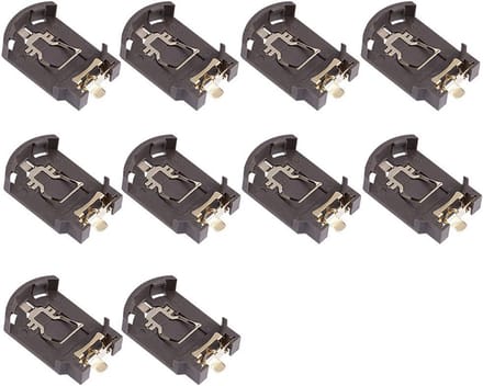 Batterijhouder Sokkel - Knoopcel Houder - Elektronica Reparatie - Horizontaal PCB Type - 4 Stuks - Wit