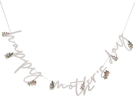 Ginger Ray - Letterslinger Happy Mother's day met bloemen