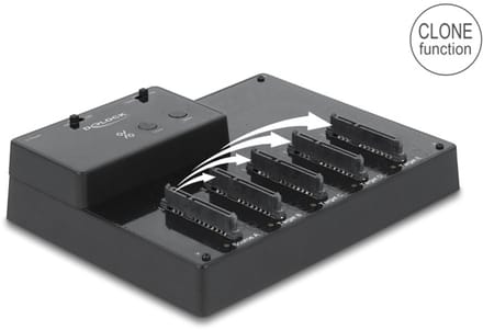 Delock USB 5 Gbps Docking and Clone Station for 5 x 2.5″ SATA HDD / SSD