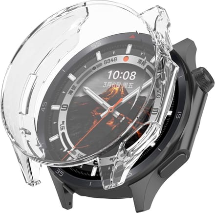 Strap-it Schokabsorberend TPU hoesje - soft case geschikt voor OnePlus Watch 3 (transparant)