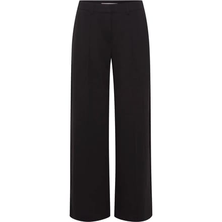 Wide leg stoffen broek met vaste persplooien, model 'KATE'