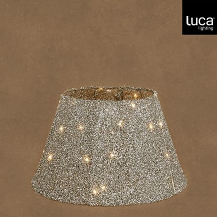 Treeskirt led zilver 35L bo en timer - h30xd50cm