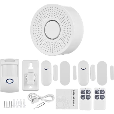 Home Beveiligingssysteem WiFi Tuya APP Monitoring Meldingen Type-C Voeding Draadloze Ontvanger wit