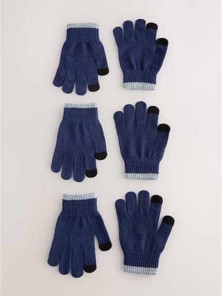 Next - Jongens - 3 Paar magische handschoenen - Blauw