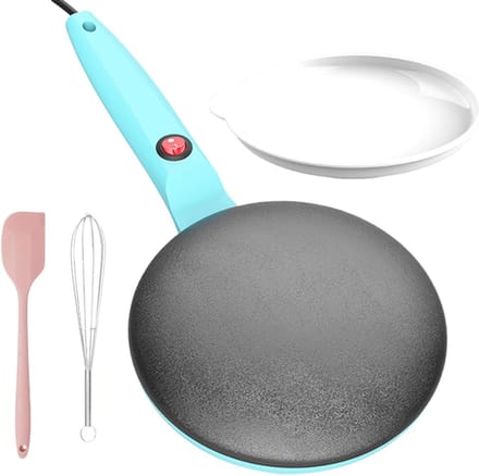 Crêpemaker - Pannenkoekenmaker - Snelle maaltijden - Automatische temperatuurregeling - 19 cm - Blauw