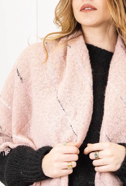 Without Lemon - Scarf Fall/Winter - Roze Sjaal - 135x135cm - Kerstcadeau - Cadeau tip
