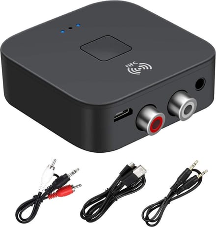 ApexArte® Bluetooth Receiver Aux - Ontvanger - Carkit - Zwart