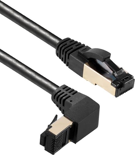 Powteq - 2 meter - CAT 8 netwerkkabel / internetkabel - Haaks omhoog - 10 Gbit - Professionele kwaliteit!