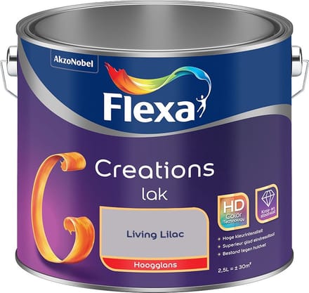 Flexa - Creations Lak Hoogglans - Living Lilac - Mengverf - 2,5 L