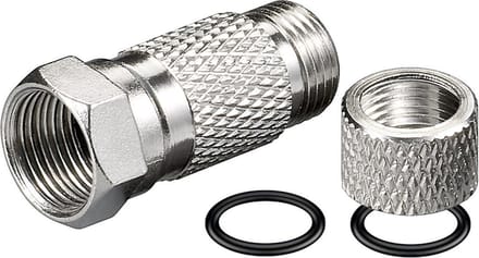 Weerbestendige schroef F-connector voor 8,0mm kabel / recht