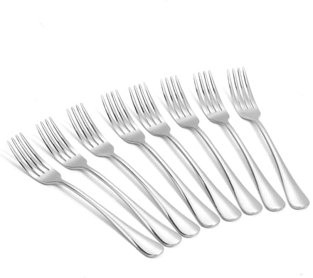 Alheco set van 8 tafelvorken - RVS vorken - 20.3cm - Zilver