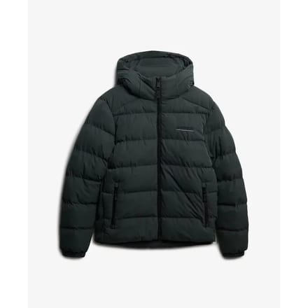 Superdry - Microvezel Sport Puffer Jas Met Capuchon - Heren - Gewatteerde jassen
