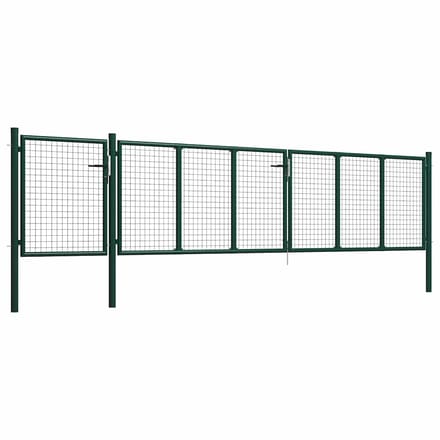 vidaXL Tuinpoort staal 500x100 cm groen