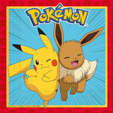 Vegaoo - 20 Pokémon Next Generation servetten 33 x 33 cm