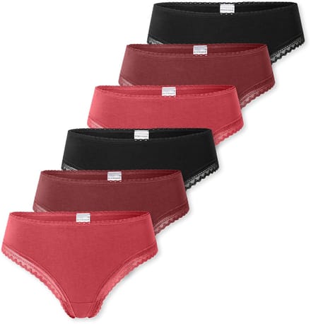 Schiesser Dames string 6 pack 95/5 Modern Cotton