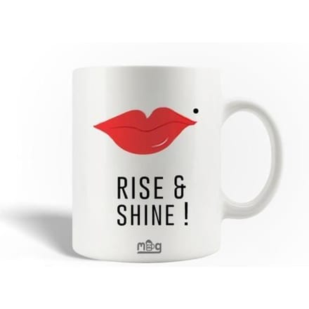 Mug en Céramique Citation Rise and Shine Lever et briller