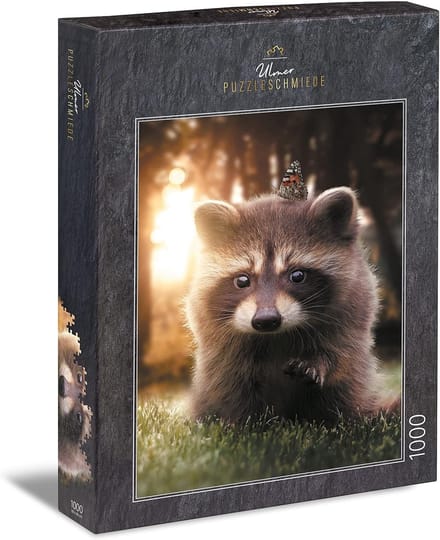 Dieren Puzzel - Wasbeer Puzzel - Ontspanning thuis - Premium puzzelkarton 2mm - 68 x 48 cm