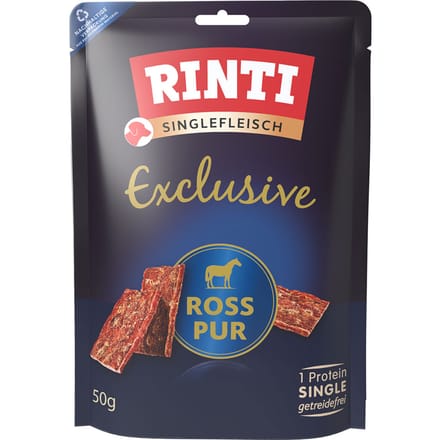 RINTI Singlevlees Exclusive Snack 50 g - Paard Puur