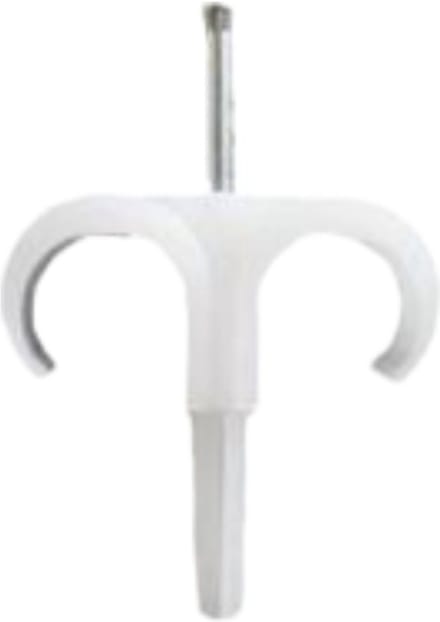 Newlec spijkerplugclips dubbel 16 - 19mm - naturel per 100 stuks