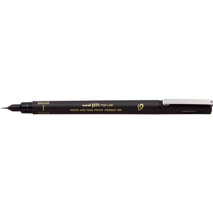 Fineliner - extra fine brush - Zwart - Uni Pin