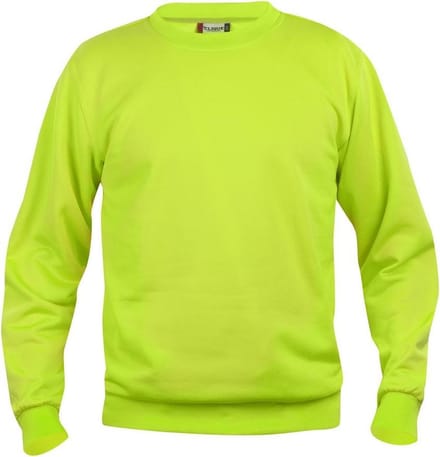 Basic roundneck signaalgroen xs