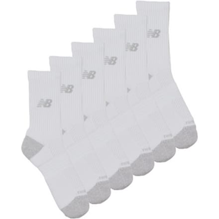 New Balance Active Crew Socks 3 Pack Unisex Sportsokken - WHITE