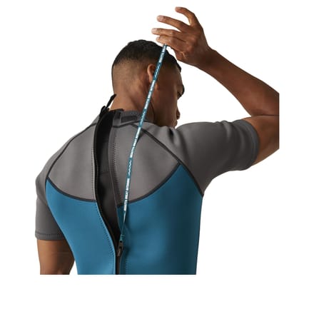 Regatta Heren kort wetsuit (Zwart/Donkergrijs/Wit)