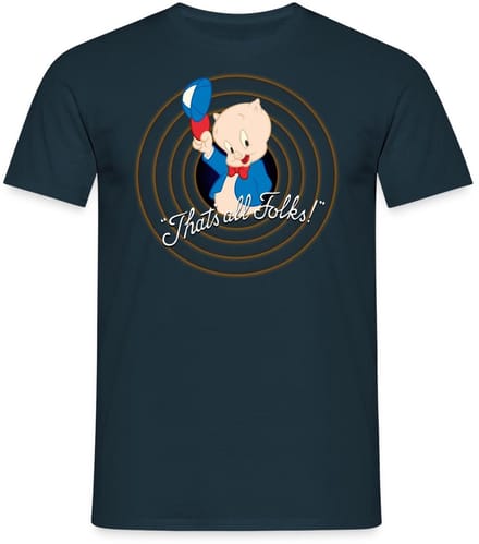 Looney Tunes Porky Pig T-Shirt Heren