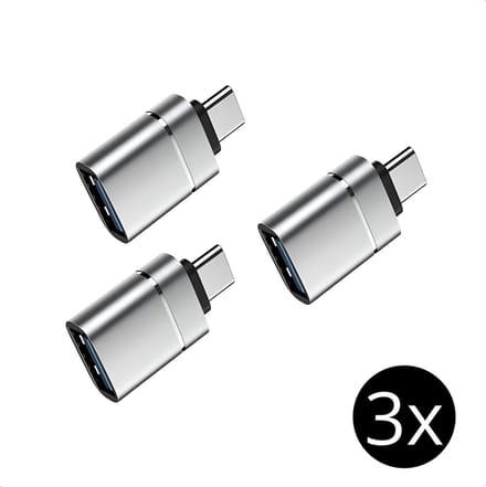 3x USB C naar USB Adapter - USB-C naar USB convertor