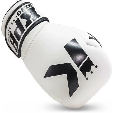 King Pro Boxing Bokshandschoenen - BGK 2 - Microvezel - Wit / Zwart 10 oz