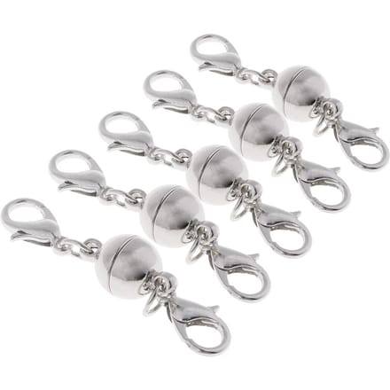 5 sets DIY sieraden maken bal magnetische sluitingen connector met karabijnsluiting 97x5mm veelkleurig