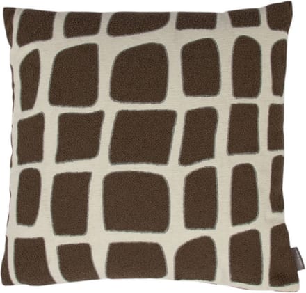 Doby chenille jaquard kussen taupe 45x45cm