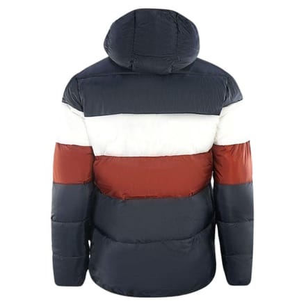 Lyle & Scott Heren Kleur Blok Puffer Jack (Marineblauw/Wit/Rood)