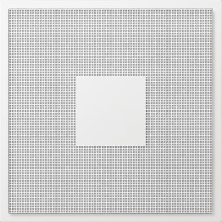 Econox Geperforeerd plafondrooster voor toe- en afvoer 595x595 mm – 250 mm – RAL 9016