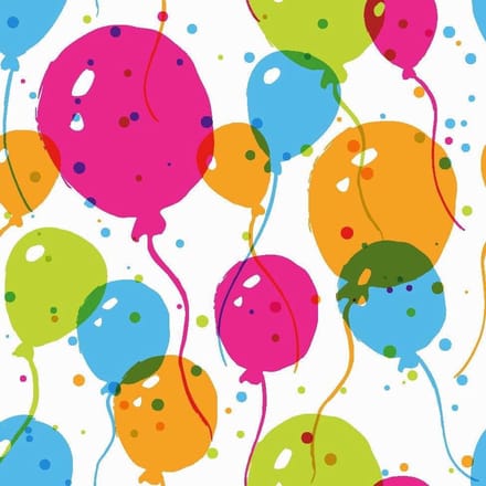Duni Servetten Splash Balloons 3-laags 24 X 24 Cm 20 Stuks
