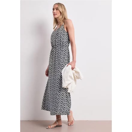 Midi-jurk met zigzagpatroon