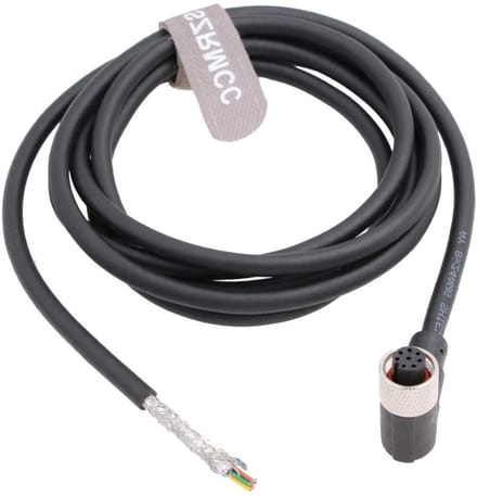Industriële Sensor Kabel - M12 Kabel - Automatisering Controle - Rechte Hoek Connector - 3 meter - Zwart