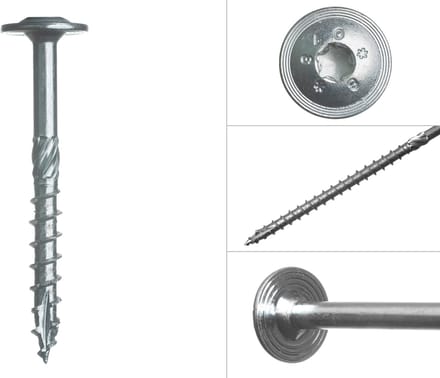 Wovar Tellerkopschroeven Verzinkt 8.0 x 80 mm Torx 40 | Doos 50 Stuks