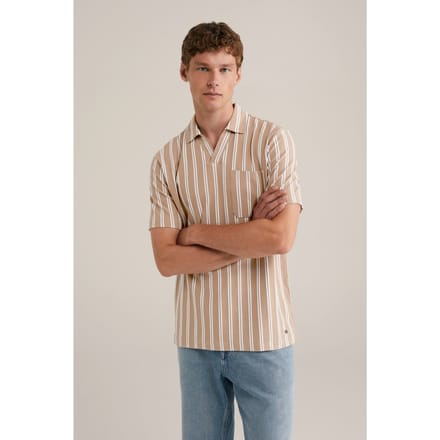 We Fashion Polo Beige Größe: S | Casual hemden Outlet | Herren | Braun