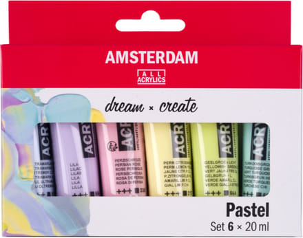 Bruynzeel Amsterdam Standard Series Acrylic Paint Pastel Set 20ml 6pcs.