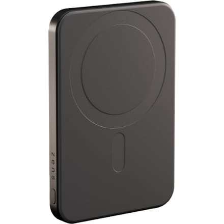 Zens Slim Qi2 Aluminium Powerbank - Magnetische Powerbank 5000 mAh Compatibel met Magsafe en Qi2 (Zwart)