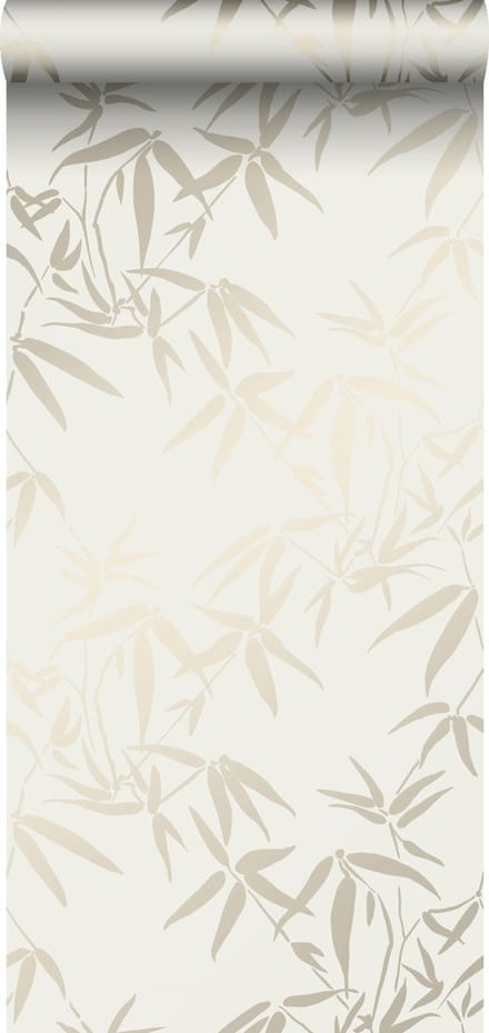Origin Wallcoverings behang bamboe bladeren beige - 347735 - 0,53 x 10,05 m