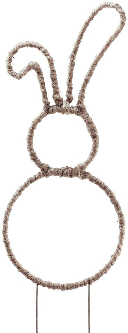 Paashaas decoratieve decoratieve plug konijn metaal naturel H36cm 4 st