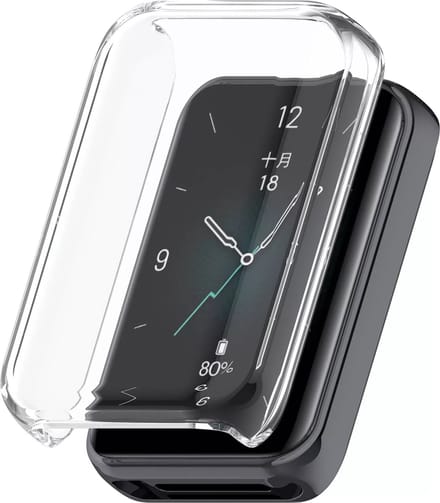 Strap-it Schokabsorberende TPU case - hoesje geschikt voor Honor Band 9 (transparant)