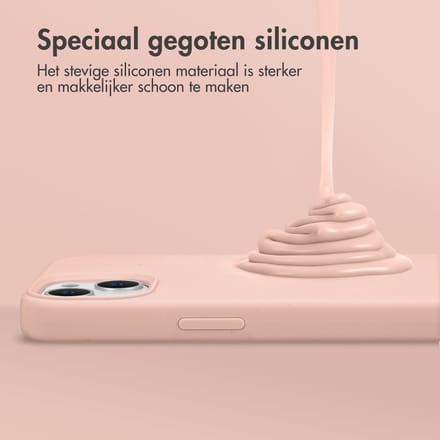 Accezz Hoesje - Geschikt voor Apple iPhone 14 Plus - Liquid Silicone Backcover - Roze