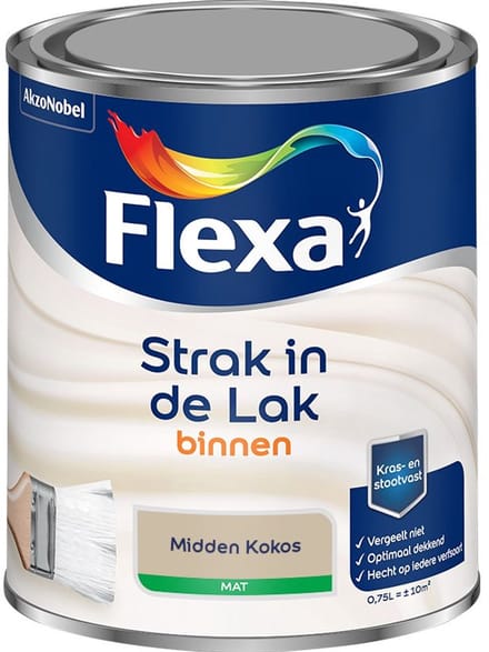 Flexa - Strak In De Lak Binnenlak Mat - Midden Kokos - Mengverf - 750 Ml