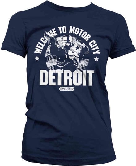 Robocop Dames Tshirt -L- Welcome To Motor City Blauw