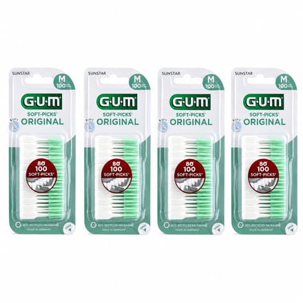GUM - Soft-Picks Original - 4 x 100 stuks - Voordeelverpakking