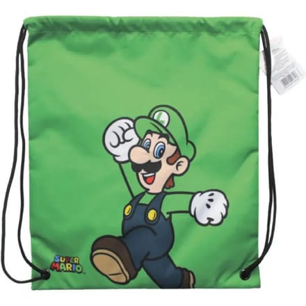Super Mario Luigi gymtas - 38 x 30 cm - Groen - Polyester - Zwemtas