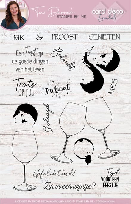 Card Deco Essentials - Stamps by Me - Clear Stamps A5 - Cheers